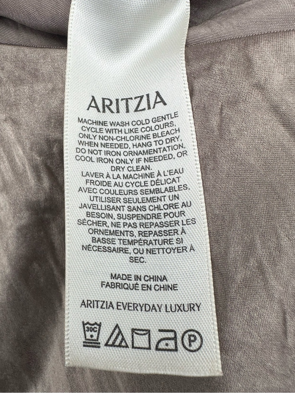 Aritzia Babaton Slip Skirt Size 6 Taupe Satin Midi Bias Cut Minimalist Capsule - Picture 6 of 10